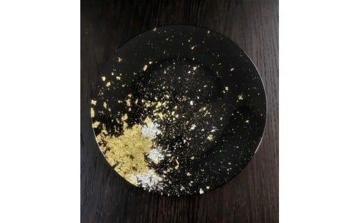 フラットプレート(D) 古代塗り金箔漆黒［NF213］