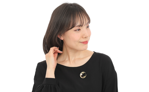 老舗の真珠専門店・アコヤ真珠ブローチ SV925(金色) 8.0～8.5ミリ / 伊勢志摩 伊勢 志摩 英虞湾 真珠 パール アコヤ貝 アクセサリー ブローチ 冠婚葬祭 慶事 結婚式 入学式 卒業式 