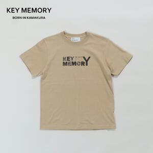 《0》【KEYMEMORY 鎌倉】フラワーロゴTシャツ BEIGE