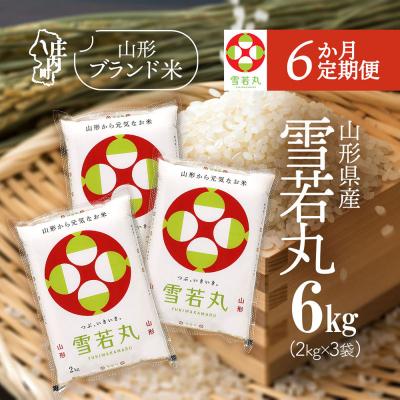 ふるさと納税 庄内町 【6か月定期便】山形米 雪若丸 6kg【7月中旬発送】