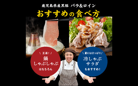 【鹿児島黒豚】肉屋厳選 黒豚！黒豚 しゃぶしゃぶ 1.0kg 黄金セット (老舗精肉 上高原/012-1304) しゃぶしゃぶ 黒豚 しゃぶしゃぶ 人気 しゃぶしゃぶ 黒豚 しゃぶしゃぶ ロインしゃぶ