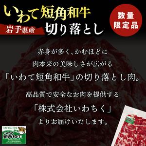 ＼6ヶ月連続 定期便／ 切り落とし 赤身 肉 牛肉 いわて 短角和牛 750g (総計 4,500g) 小分けパック 真空冷凍 | 牛肉 肉 赤身 短角 和牛 国産牛 ブランド牛 切り落し 大容量 牛