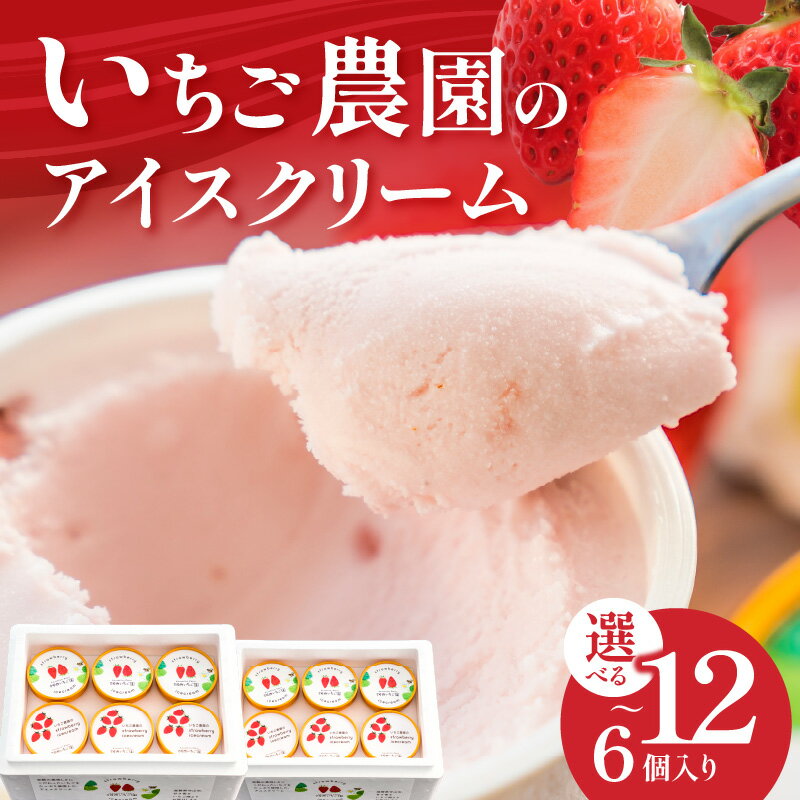 【ふるさと納税】数量限定！いちご農園のアイスクリーム 選べる 6～12個入り