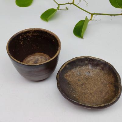 ふるさと納税 備前市 備前焼手びねり小皿と小カップセット(登り窯焼成) |  | 01