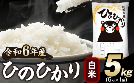 令和6年産  ひのひかり 白米 5kg 《2月上旬-2月末頃出荷予定》 白米 精米 熊本県産(南阿蘇村産含む) 単一原料米 南阿蘇村---mna_hn6_ac2_25_13500_5kg_h---