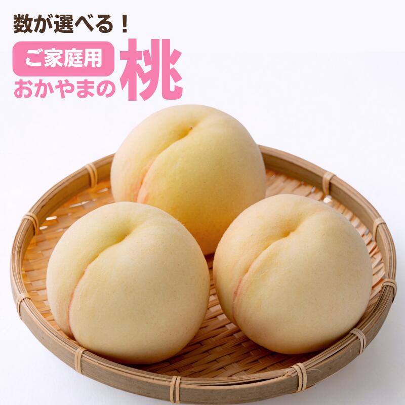 【ふるさと納税】数が選べる おかやまの桃 先行予約 桃 2025年 先行予約 ご家庭用 おかやま 桃 大玉 3玉 900g 5～6玉 約1.3kg 岡山県 フルーツ もも モモ ピーチ 人気 新鮮 くだもの 果物 新見 新見市