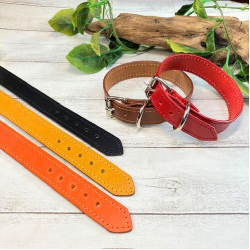 【ふるさと納税】選べるサイズのイタリア本革犬首輪 (25mm幅) 小型/中型/大型 犬用首輪 犬 首輪 本革