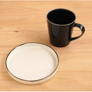 有田焼 スタイリッシュなマグカップとおやつプレートのセット マルシゲ陶器 A20-416_イメージ2