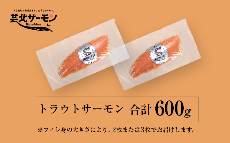 サーモン 山育ち 芸北サーモン フィレ （約600g）