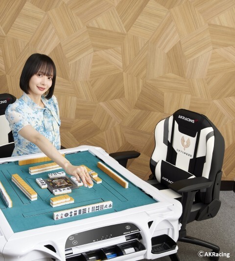 AKRacing MJ Grey 日本プロ麻雀連盟モデル エーケーレーシング ゲーミングチェア ローバックチェア（ランバーサポート付き） 099H4789_イメージ2