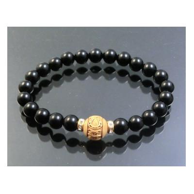 ふるさと納税 和泉市 万事が馬九行く・柘植の九頭の馬ブレスレット　オニキス　紳士 |  | 01