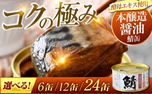 鯖味付缶詰　【本醸造醤油仕立て　酵母エキス使用】12缶 [BFAB011]