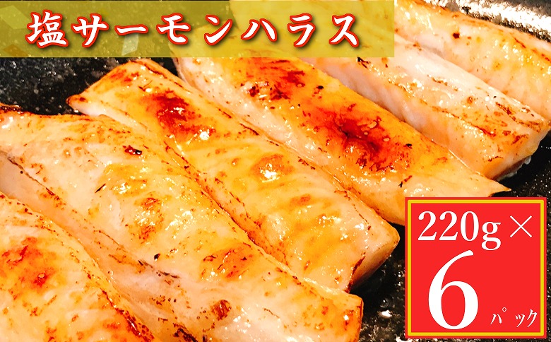 塩サーモンハラス220g×6P G-09005