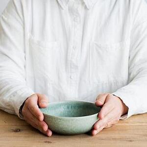 信楽焼・明山の　ボウルM　淡青磁　2個セット　s18-wa10