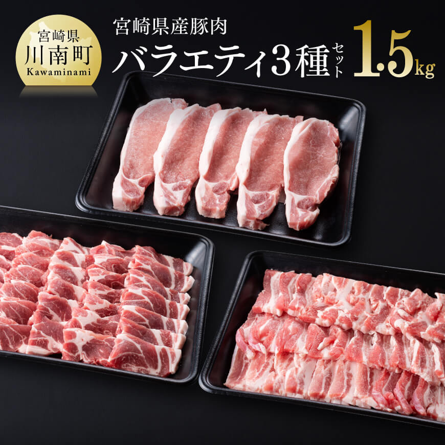 宮崎県産豚肉バラエティ３種セット　肉 豚肉 精肉[D00635]