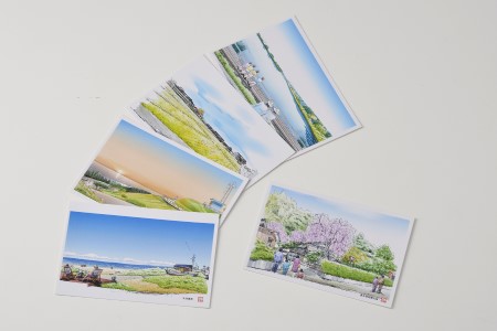 かほくの風景スケッチポストカード　１セット