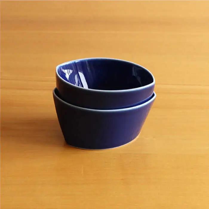 【白山陶器】【グッドデザイン賞受賞】リーヴズデザートカップ 小鉢 ブルー 2枚セット 食器 皿 【波佐見焼】[TA120] 波佐見焼