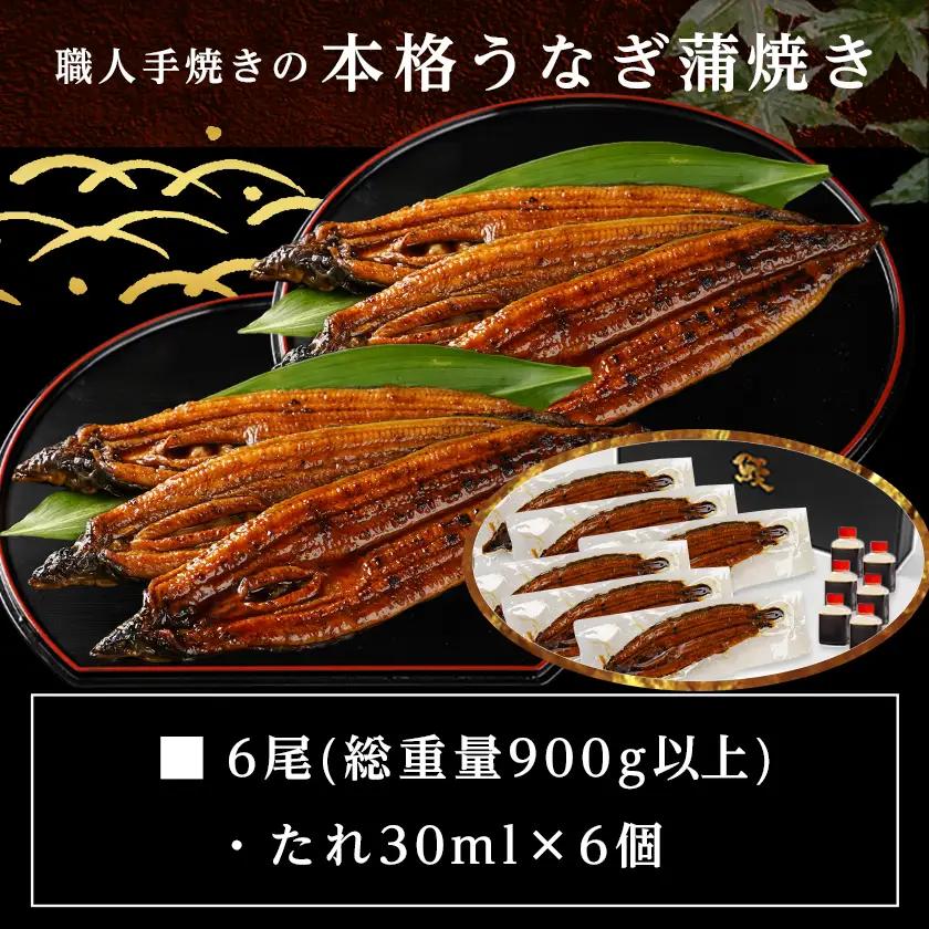 職人手焼きの本格うなぎ蒲焼き6尾_38-33-003-6_(都城市) うなぎ蒲焼き 6尾 タレ 鰻 かば焼き