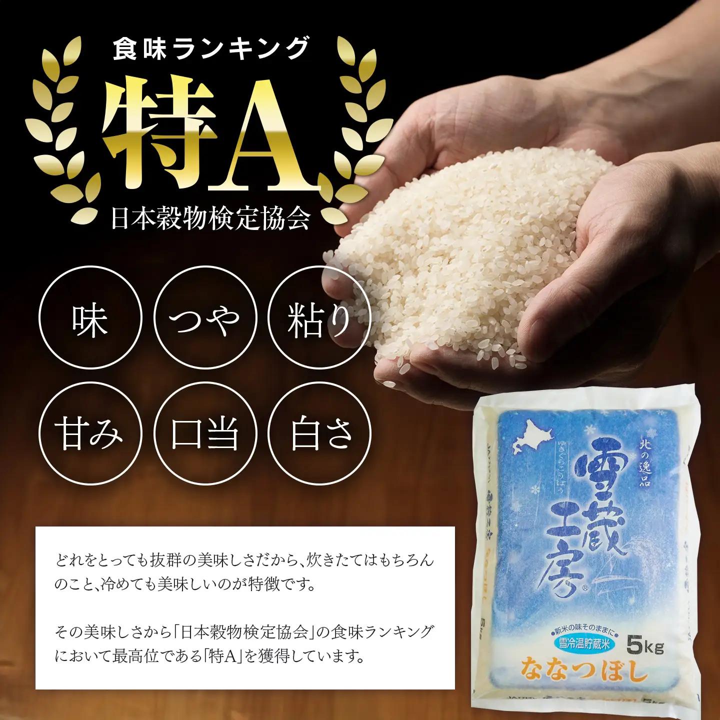 ななつぼし 10kg 雪蔵工房 特Ａ厳選米  【令和7年産】 ｜ ななつぼし