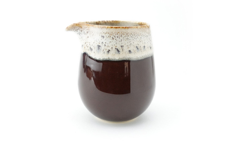 【波佐見焼】Folk Design 片口酒器・盃 飴茶白唐津流し 2点セット【玉有】[IE58]