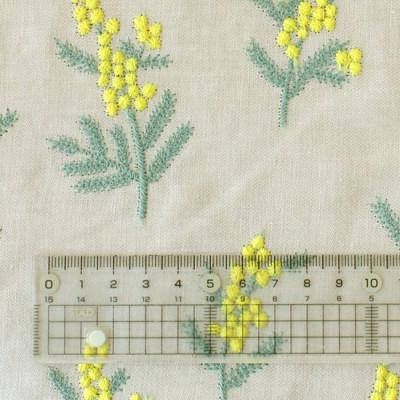 ふるさと納税 小矢部市 ミモザの刺繍生地【0.5m】LB-21988 |  | 01