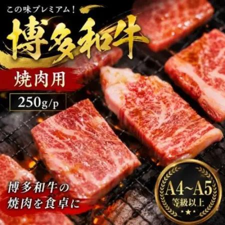 この味プレミアム!【A4～A5】博多和牛焼肉用　250g/p(大野城市)【配送不可地域：離島】【1770972】