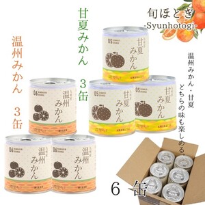 【B0-155】缶詰工場直送　特選果実「旬ほとぎ」温州みかん＆甘夏みかんセット（みかん ミカン 温州みかん 甘夏みかん 温州ミカン 甘夏ミカン 夏みかん 夏ミカン みかん缶 ミカン缶 みかん缶詰 ミカ