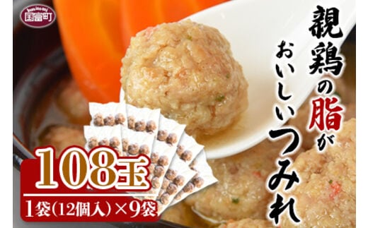 
										
										＜親鶏の脂がおいしい つみれ 合計108玉（12個入り×9袋）＞準備でき次第翌々月までに順次発送【0388_hi】
									