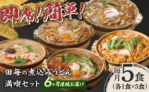 【6回定期便】うどん 岐阜の味 田毎の煮込みうどん満喫セット 即席 カンタン 麺 うどん 味噌 カレー すまし ピリ辛 牛もつ 冷凍 定期便 5種類 詰め合わせ 食べ比べ フルセット 簡単調理 時短 鍋不要 水不要 老舗の味 名店 グルメ お取り寄せ ギフト プレゼント 贈り物 贈答 お返し 内祝い お祝い おすすめ 人気 岐阜市 / ラボレムス [ANFP015]