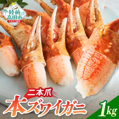 ふるさと納税 陸前高田市 本ズワイガニ 二本爪 1kg かに カニ 蟹 爪肉 冷凍 小分け 料理 寿司 海鮮 特別 年末年始