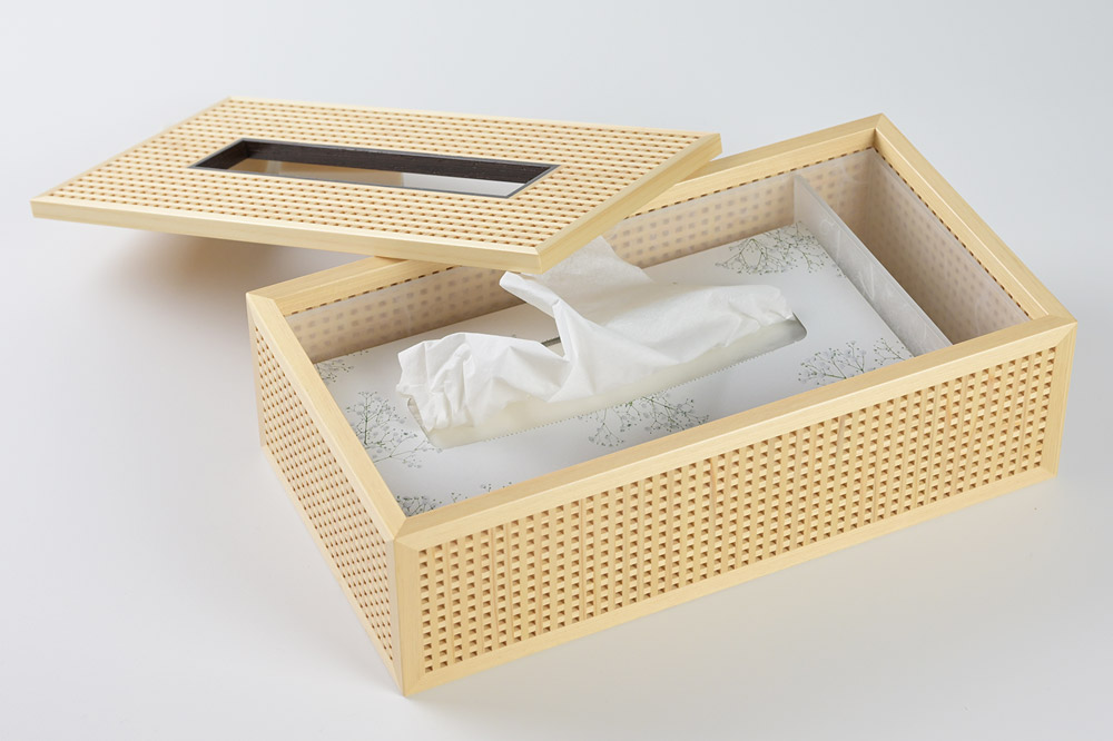 組子細工 ティッシュケース（W290ｘH85×D155mm）伊藤建具製作所 秋田県 由利本荘市