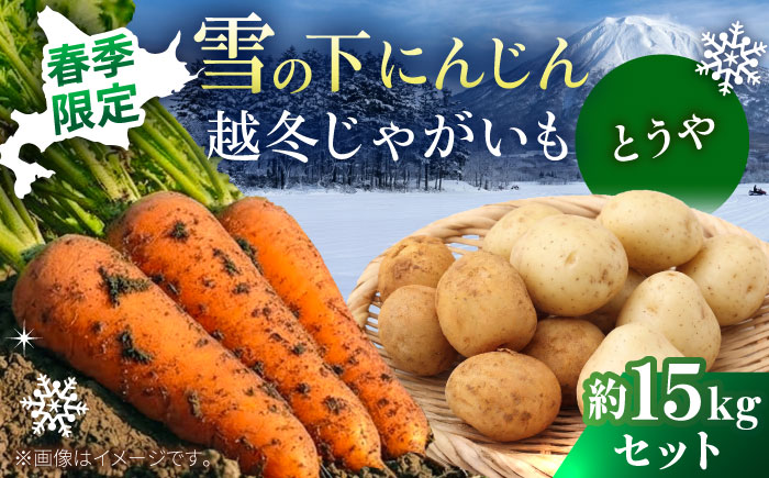 【2027年3月下旬以降順次発送】雪の下にんじんと越冬じゃがいもセット  計15kg（とうや）|  野菜セット 野菜 セット にんじん じゃがいも  |  道の駅 真狩フラワーセンター [BPAM03