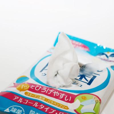 ふるさと納税 土佐市 かんたん除菌ウエットティッシュ　アルコールタイプ 　3セット(合計9袋入り)コラーゲン配合 |  | 01