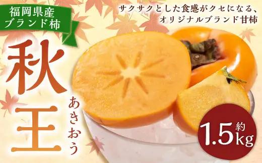 福岡県産ブランド柿・秋王 約1.5kg （4-6玉） 柿 カキ かき 果物 くだもの フルーツ 冷蔵 国産 岡垣町 【2026年10月下旬～11月下旬発送予定】