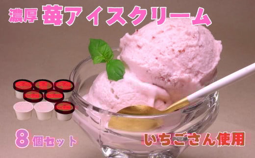 ＜先行予約受付中・令和8年5月初旬以降順次発送＞苺好きが夢中！苺感たっぷりプレミアム苺アイスクリーム 8個［A13734］