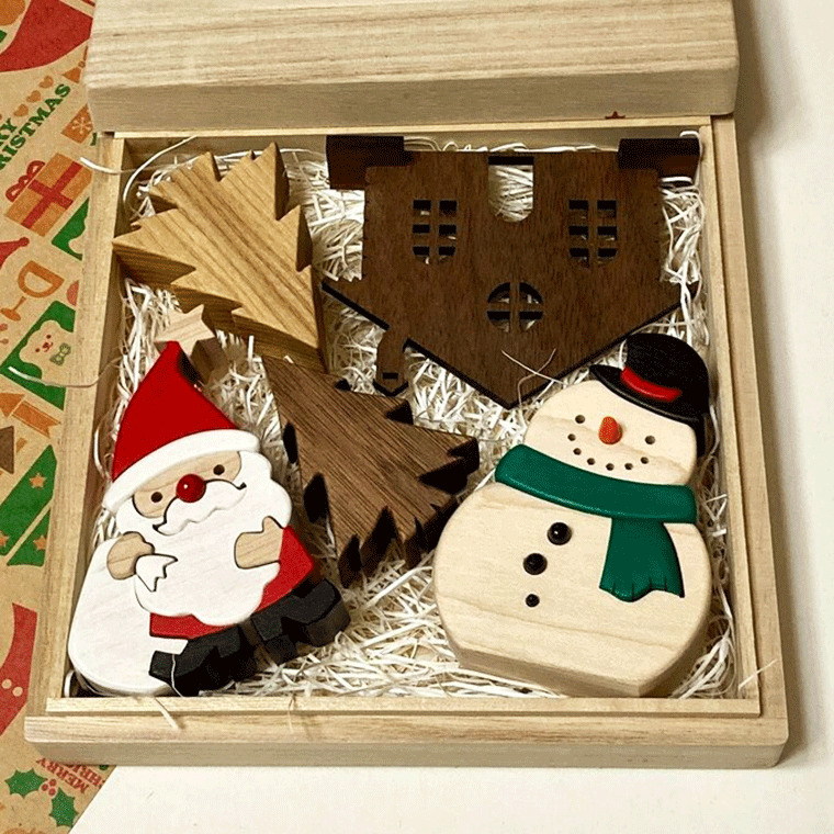 メリークリスマス Xmas Christmas スノーマンと サンタさん セット サンタクロース 木 置物  デコレーション クリスマスツリー 飾り 玄関 LED ライト付