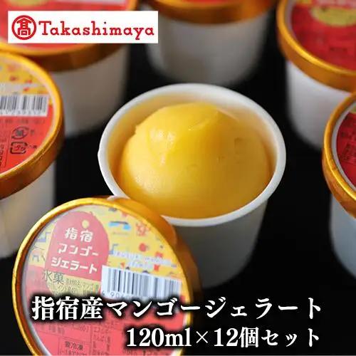 ＜高島屋選定品＞指宿マンゴージェラート12個セット(6個×2箱)(IB001-035/59D1964)