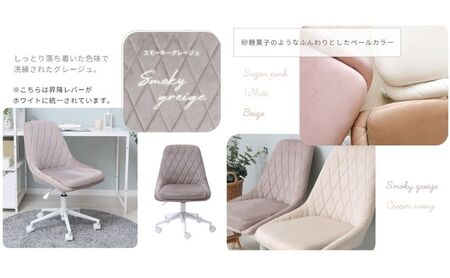 デスクチェア Leria(レリア) 1脚 選べるカラー 椅子 チェア オフィスチェア 事務椅子 ワークチェア OAチェア パソコンチェア ゲーミングチェア コンパクト 昇降 回転 ミドルバック ベロア