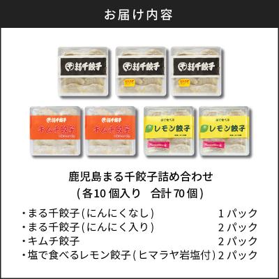 ふるさと納税 鹿児島市 まる千餃子詰め合わせ 合計70個 |  | 03