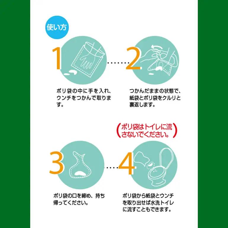 【ふるなびWEEK対象】ペット用 ウンチ 処理袋 GREEN ポイ太くん 200枚×4パック JU-003