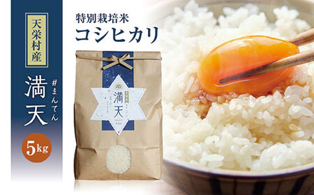 「満天」特別栽培米 コシヒカリ 5kg 白米 精米 米 コメ 天栄米 天栄村 F21T-416