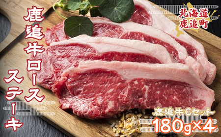 鹿追牛ロースステーキ（Cセット） 180g×4 SKA005 【 人気 おすすめ  北海道  送料無料 】