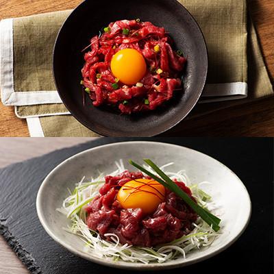 ふるさと納税 美里町 「熊本特産」馬刺しユッケ2種とネギトロの食べ比べセット(美里町) |  | 02