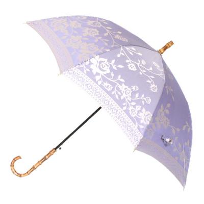 ふるさと納税 富士河口湖町 槙田商店【晴雨兼用】長傘  kirie バラ:ロイヤルパープル