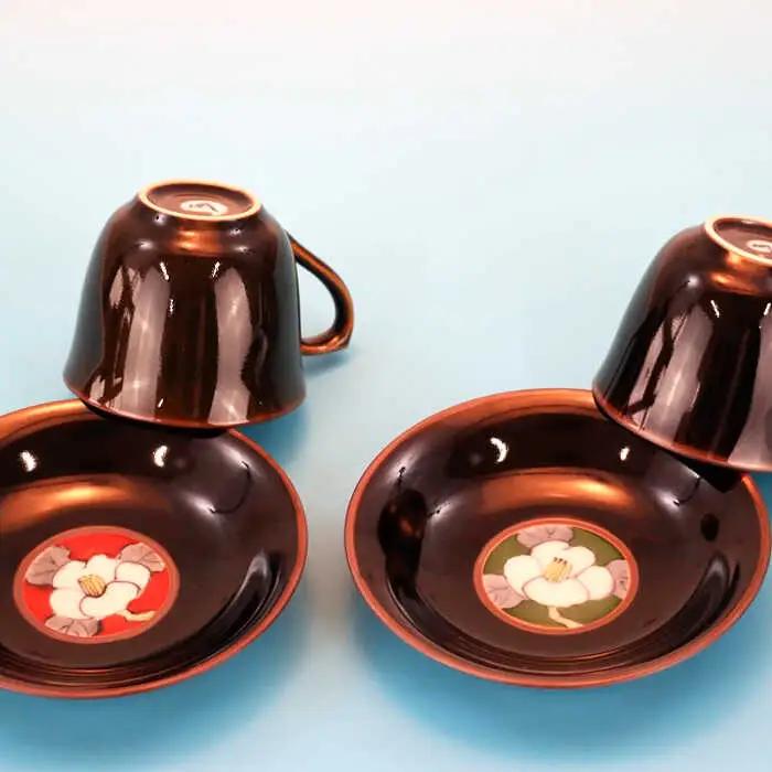 【波佐見焼】花絵蒔（はなえまき）ペア コーヒーカップ・ソーサー マグカップ 陶器 食器 皿 【仙右エ門陶房】 [ZD15] 波佐見焼