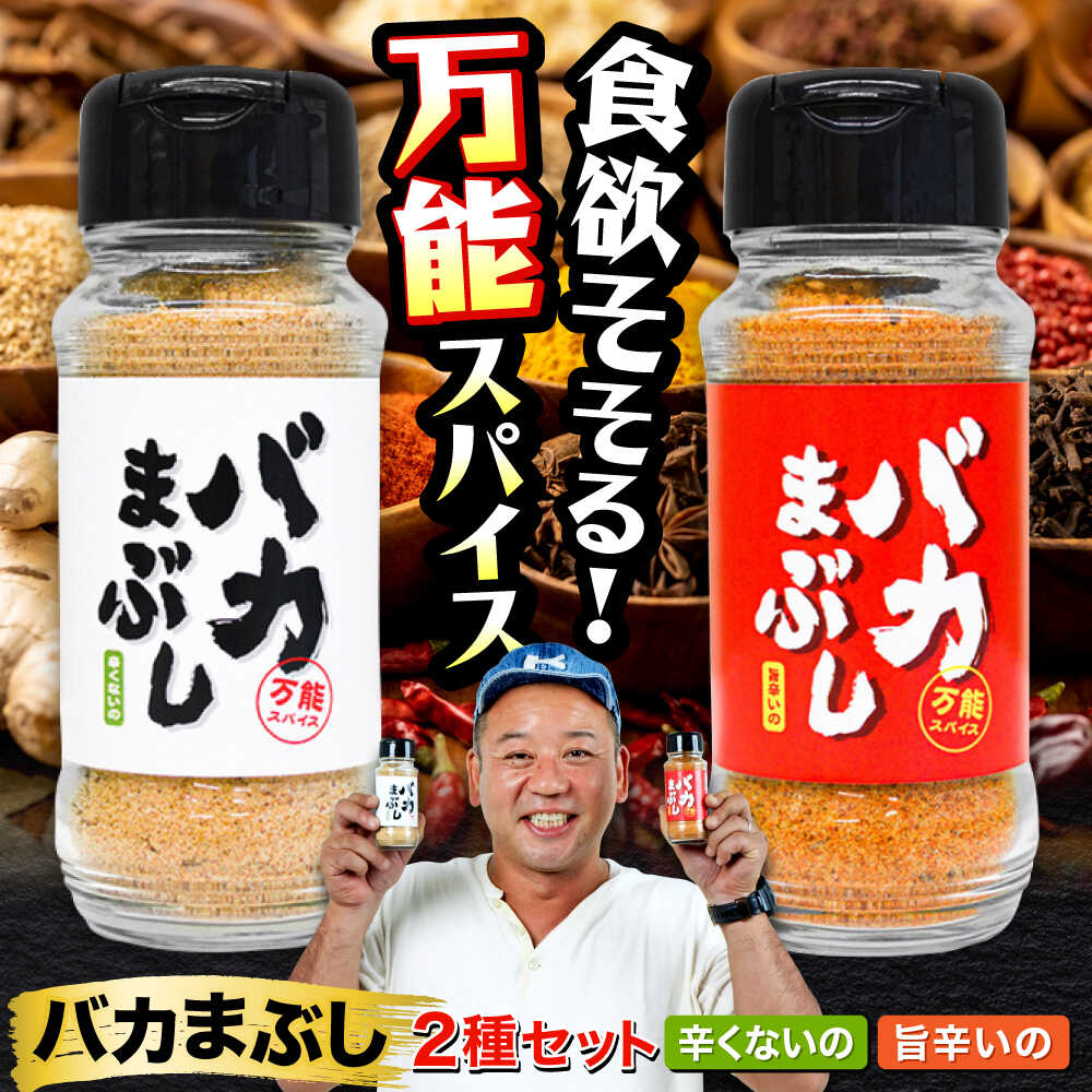 【ふるさと納税】【お歳暮対象】バカまぶし 辛くないの 旨辛いの セット 160g 万能 スパイス 西村瑞樹監修 キャンプ 調味料【株式会社 QuestPage】[AYAV001]