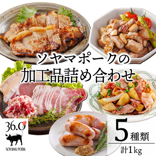 ソヤマポークの加工品詰め合わせ[ハム ステーキ ソーセージ 味噌漬け] TF862ーP00078