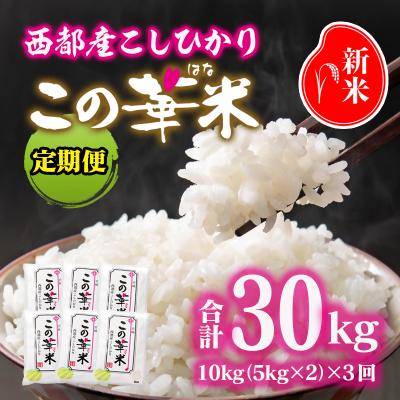 ふるさと納税 西都市 令和7年産 新米こしひかり10kg(5kg×2)【3回定期便】『この華米』[2880]