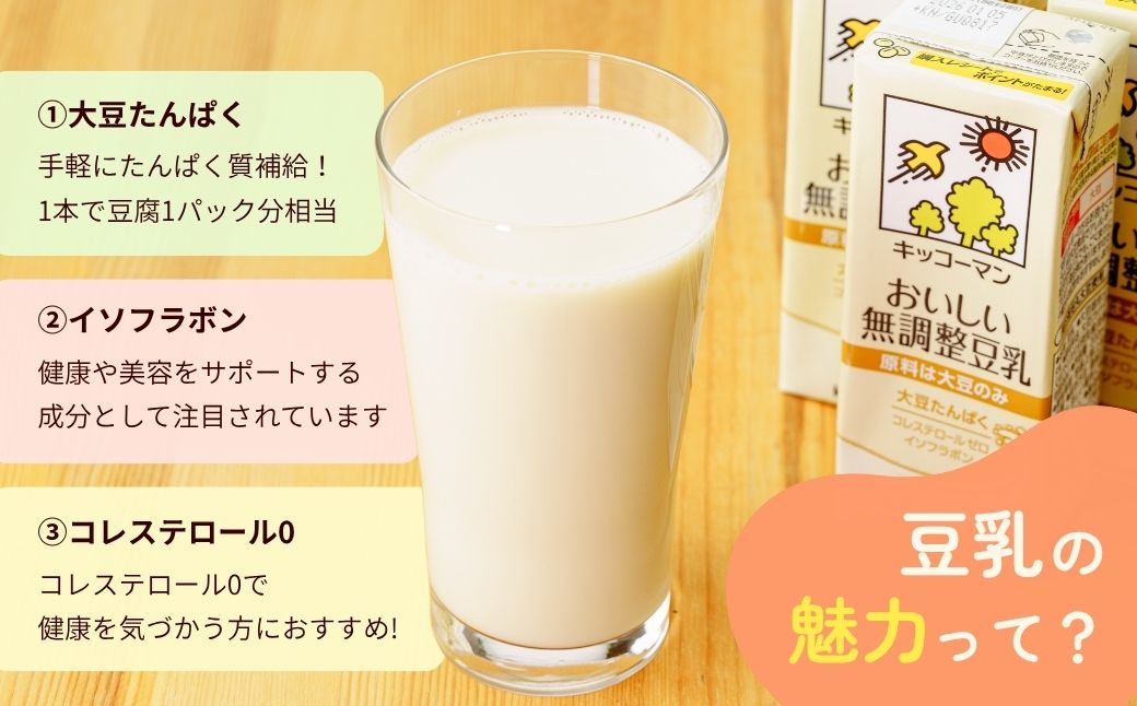 キッコーマン 無調整豆乳200ml×18本×2ケース | 豆乳 飲料 大豆 パック 健康 キッコーマンソイフーズ株式会社 埼玉県 狭山市