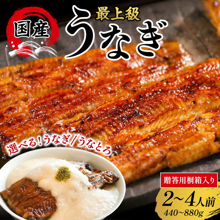 【ふるさと納税】【桐箱入り 贈答用】うなぎ 蒲焼 国産 選べる 鰻 うなぎと出汁とろろ うなとろ 2人前 3人前 4人前 冷凍 真空パック ギフト プレゼント 贈答 贈り物 土用の丑の日 丑の日 うなぎの量深 笠間市 茨城県 いばらき